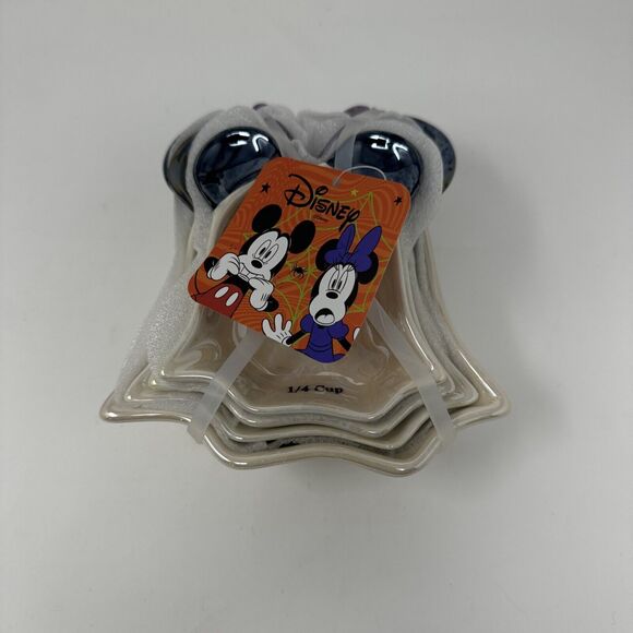Disney Other - Disney Mickey & Minnie Mouse Halloween Ghost Set Of 4 Iridescent Measuring Cups